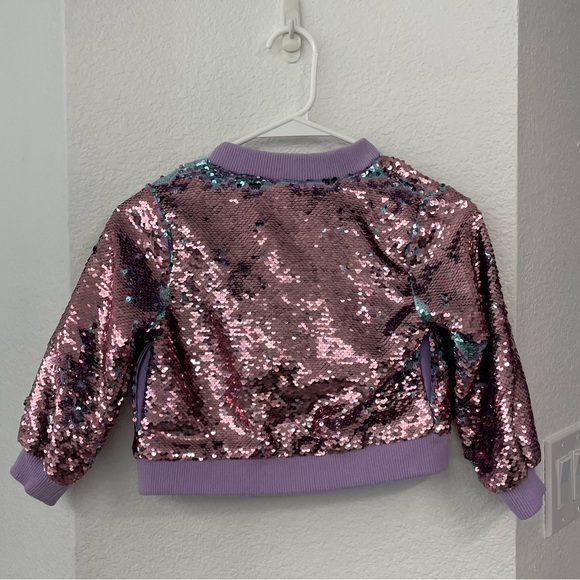Ariel Interactive Sequin Bomber Jacket - Picture 3 of 4